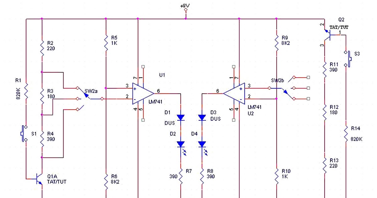 diagram circuit Simple Transistor Tester