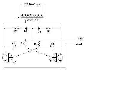 Wiring panel: 12 VDC 120 VAC Inverter Circuit Schematic