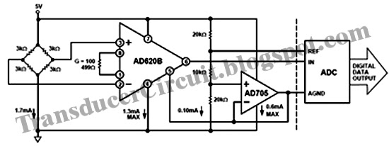 Pressure Transducer Bridge Monitor Circuit Using AD620 ... garmin 430 wiring diagram 