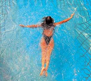 Swimming in the pool Swimming in the pool