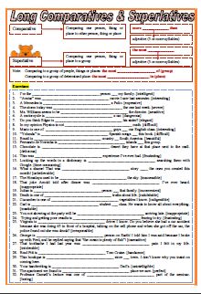 Comparatives And Superlatives