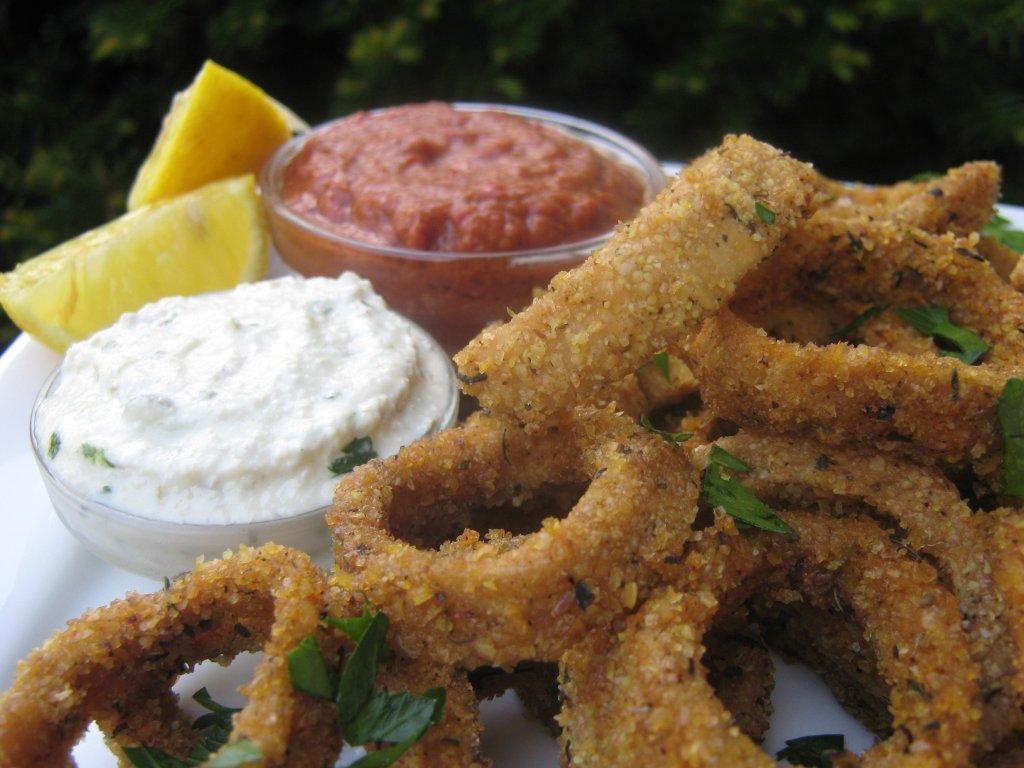 the happy raw kitchen King Oyster Mushroom "Calamari"