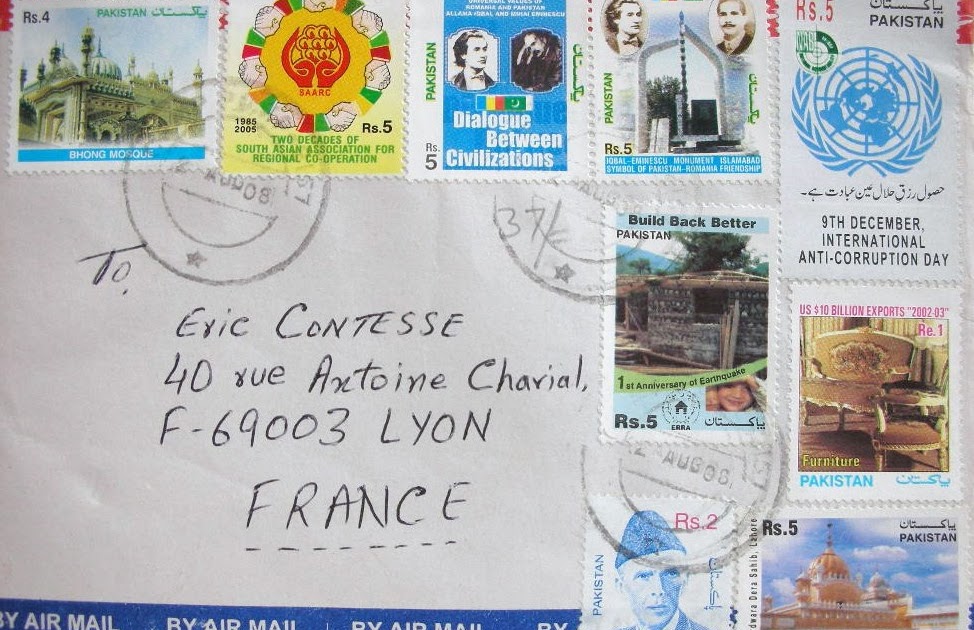 Mon Blog Timbré Courrier impressionnant du Pakistan