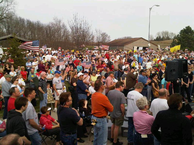 Tea Party Express Giant Omaha Tea Party Closes Road!!