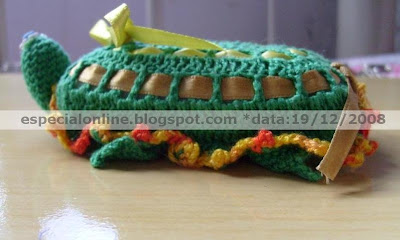 receita do sache de croche tartaruga