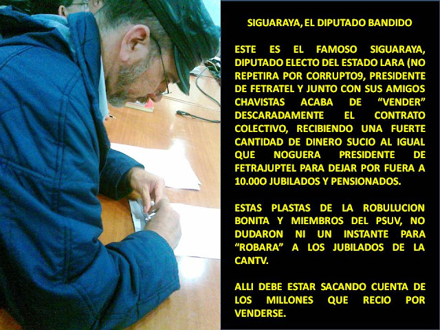 JUBILADOS DE CANTV: JOSE CHACON DE AJUPSTEL CARACAS - EL VENDE PATRIA JUBILADOS DE CANTV: JOSE CHACON DE AJUPSTEL CARACAS - EL VENDE PATRIA