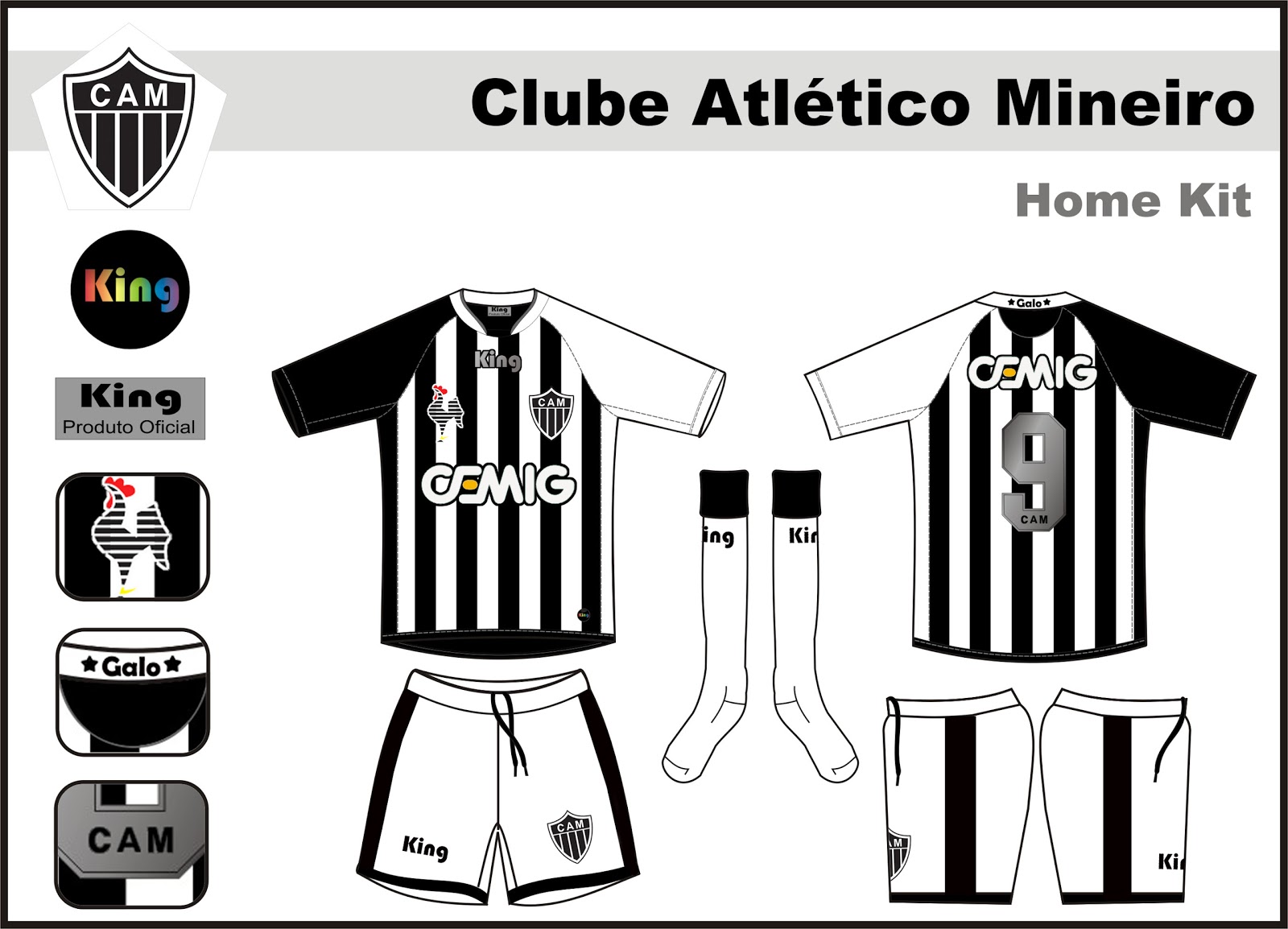 King Sports Desing Clube Atlético Mineiro Home Kit