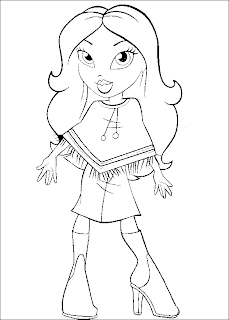 Bratz stylish coloring sheet page