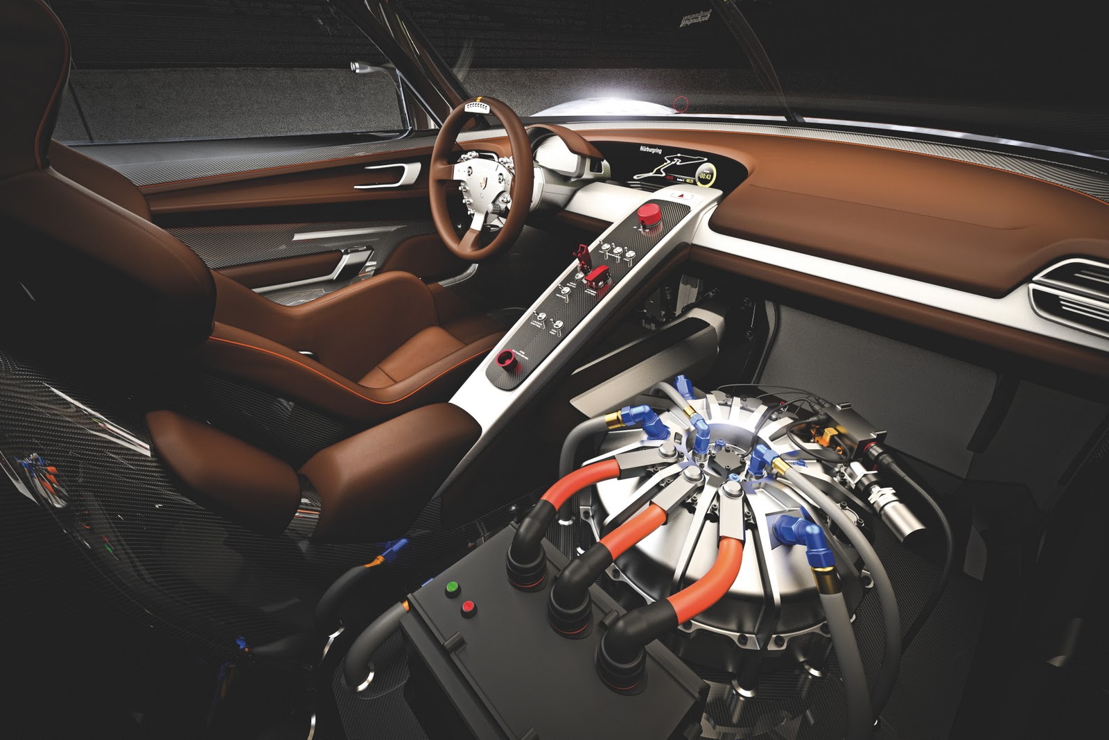 Porsche unveils 918 RSR flywheel hybrid racer Detroit [Video