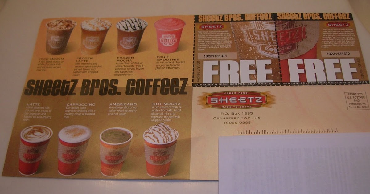 Saving with Sara Sheetz Free Specialty Drink Coupons