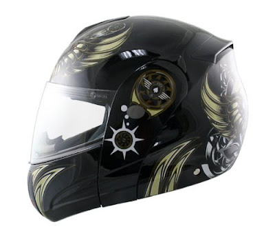 Advanced Hawk Aviator Skull Dual Visor Full Face Motorcycle Helmet 5