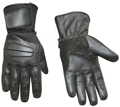 Leather Mesh Motorcycle Gloves 2