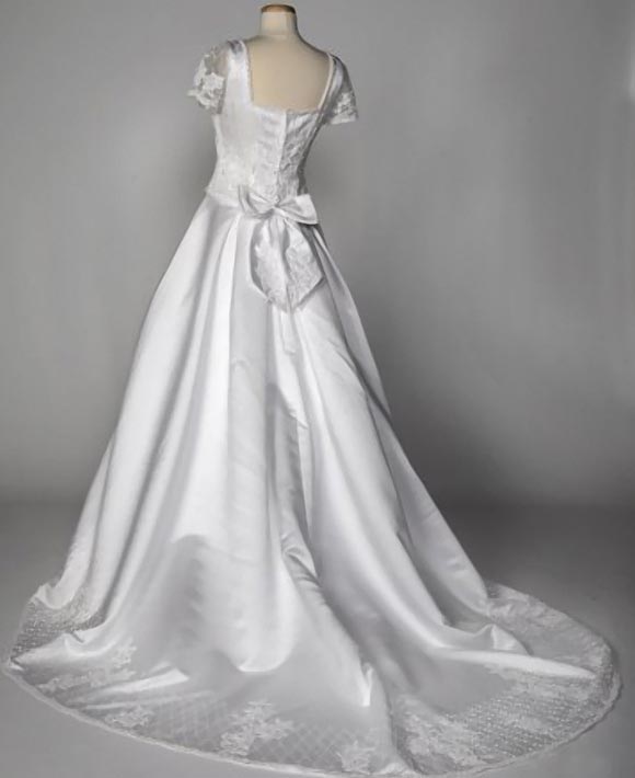 White Satin Wedding gown