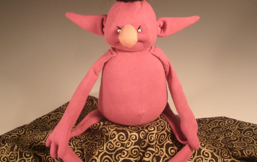 Coppermouse Waldorf Dolls Purple Troll WIP