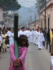 Jesus leads the procession