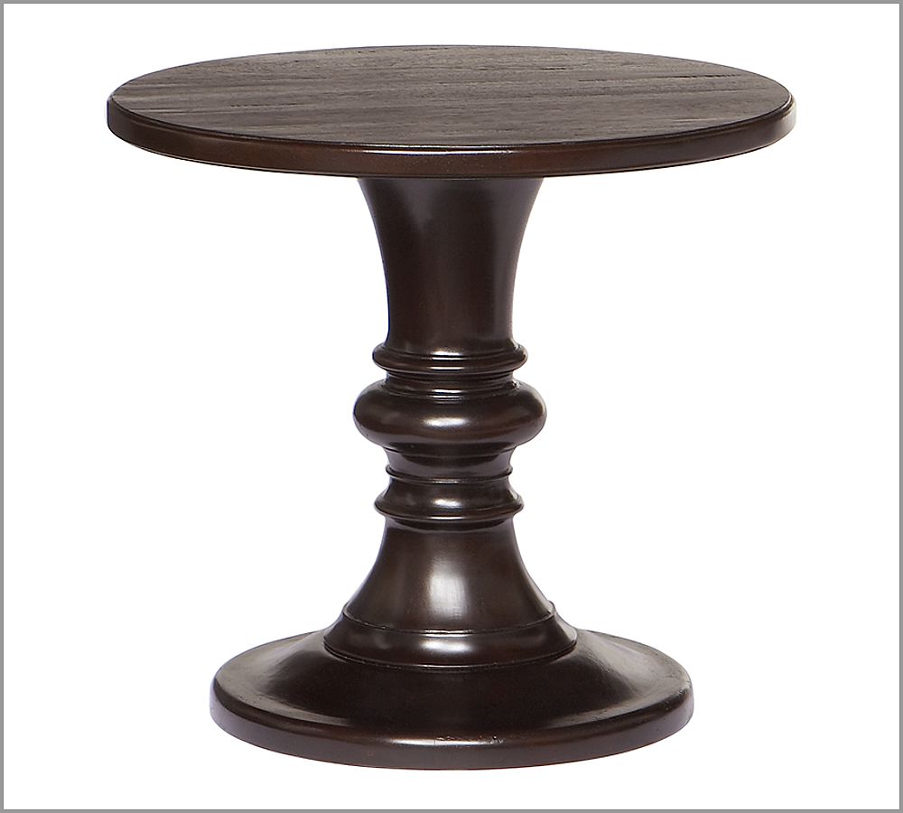 Pottery Barn Rustic Pedestal Accent Table - copycatchic