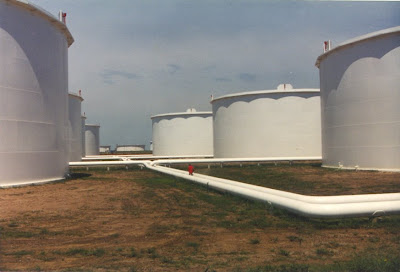 Oil storage tanks in Cushing, OK