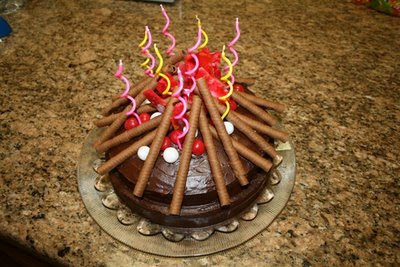 campfire birthday cake