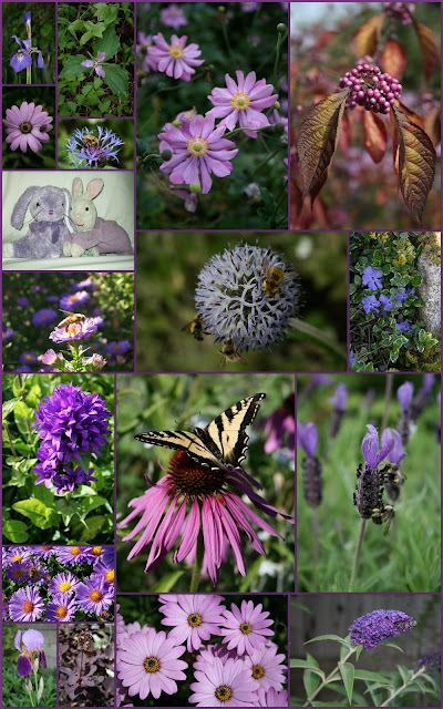 Purple flower mosaic