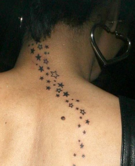 star tattoos for girls. Learn About Rihanna's Tattoos