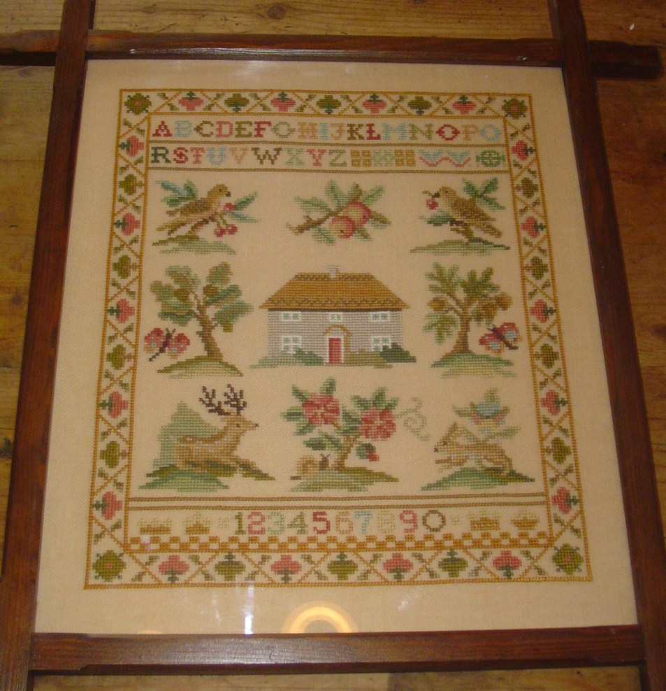 Counted cross stitch pattern autumn band sampler cross stitch sampler