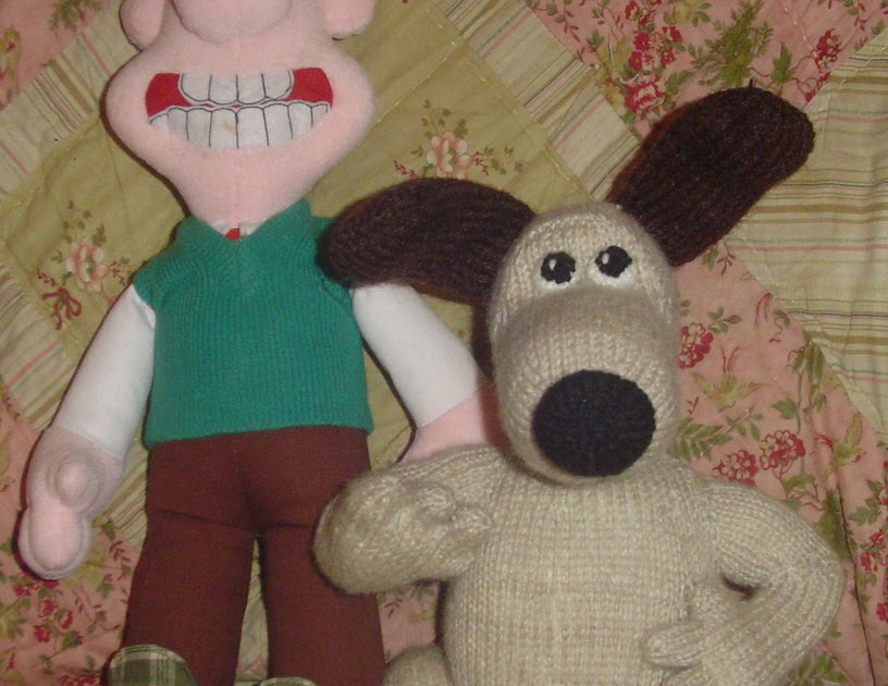 Crafting with dogs Wallace and Grommit