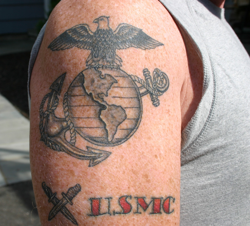 Usn Bw Usn anchor Army Marine EGA logo)