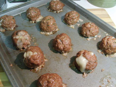Mozzarella Stuffed Meatballs