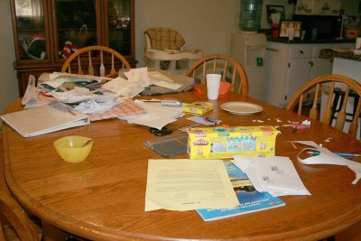 Image result for kitchen table kid mess