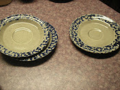 2 Sizes of Blue Dessert Plates