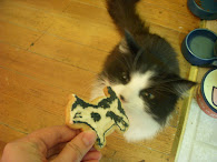Claudia my cat & her personalized cookie (it looks just like her!)