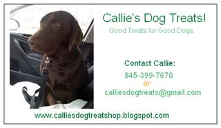 Callie's Dog Treats Business Card