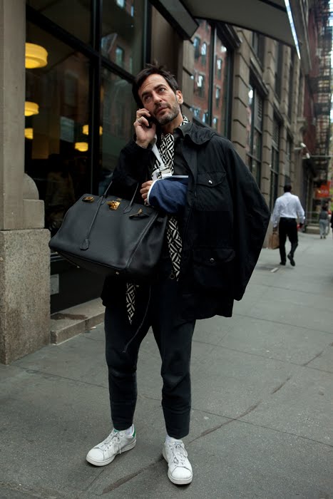 nyc run fashion: NYC.... Marc Jacobs with Hermes bag