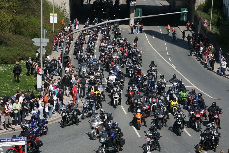 Luftbilder aus Coburg Motorradsternfahrt nach Kulmbach