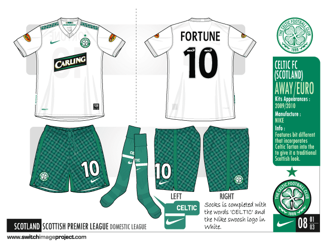 Celtic Away football shirt 2009 - 2011. Sponsored by no sponsor