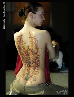 beautiful tattoo on her back