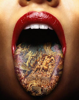 cool tattoo on the tongue