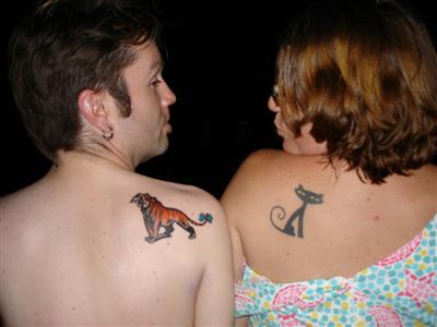 tattoo of tigers. Tattoo Tigers and Cats in the