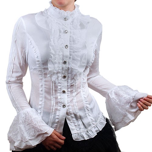 camisas blancas con puntillas