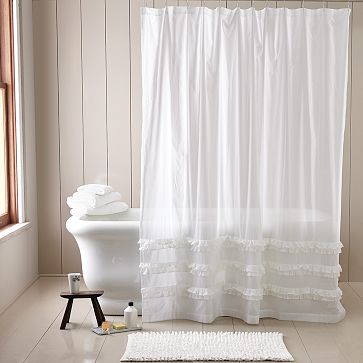 Semi Sheer Curtain Panels White Animal Print Shower C