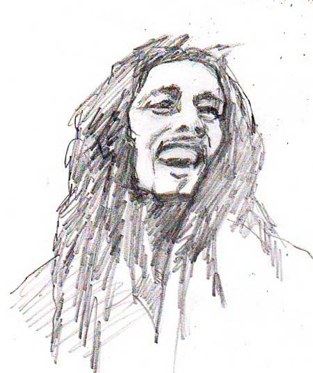 Bob Marley // sketch // pencil drawing.