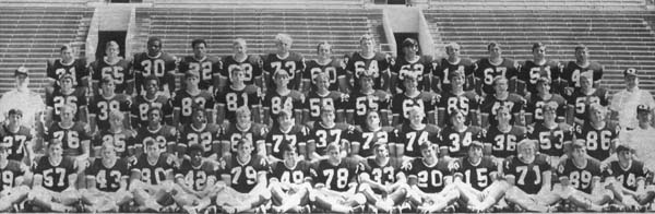 A team photo of the 1970 Shocker Football squad