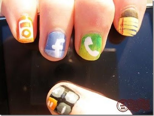 Geek Painted Nail Designs - I linked these on Facebook too, but they are so