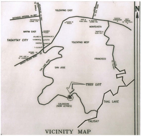 Vicinity Map of Tagaytay Land