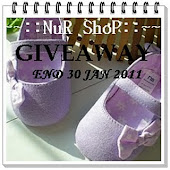 @30 jan : NUR SHOP GIVEAWAY