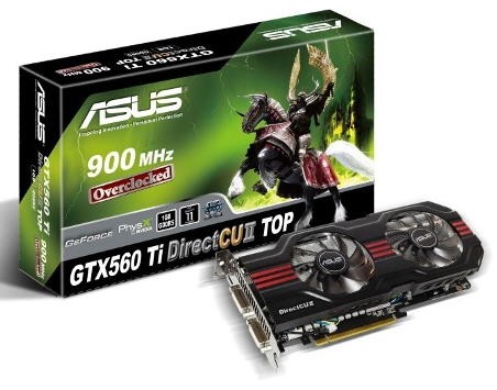 Not to be outdone by Gigabyte Asus has also launched a dualfan GTX 560 Ti 