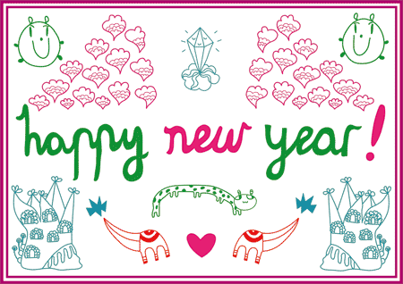 happy new years photo card