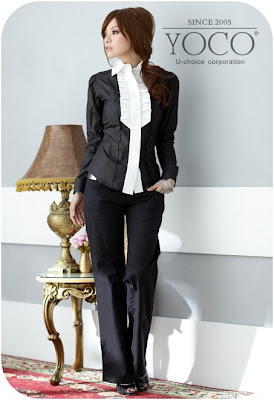 Fashionshirts Damas on Asia Fashion Yoco Blusa Color Negro Y Blanco