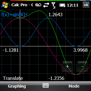 Panoramic Calc Pro 2.6.8 - graphing calculator for Windows Mobile