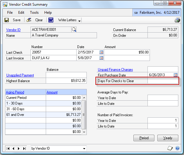 The Dynamics GP Blogster How to calculate the number of days a vendor